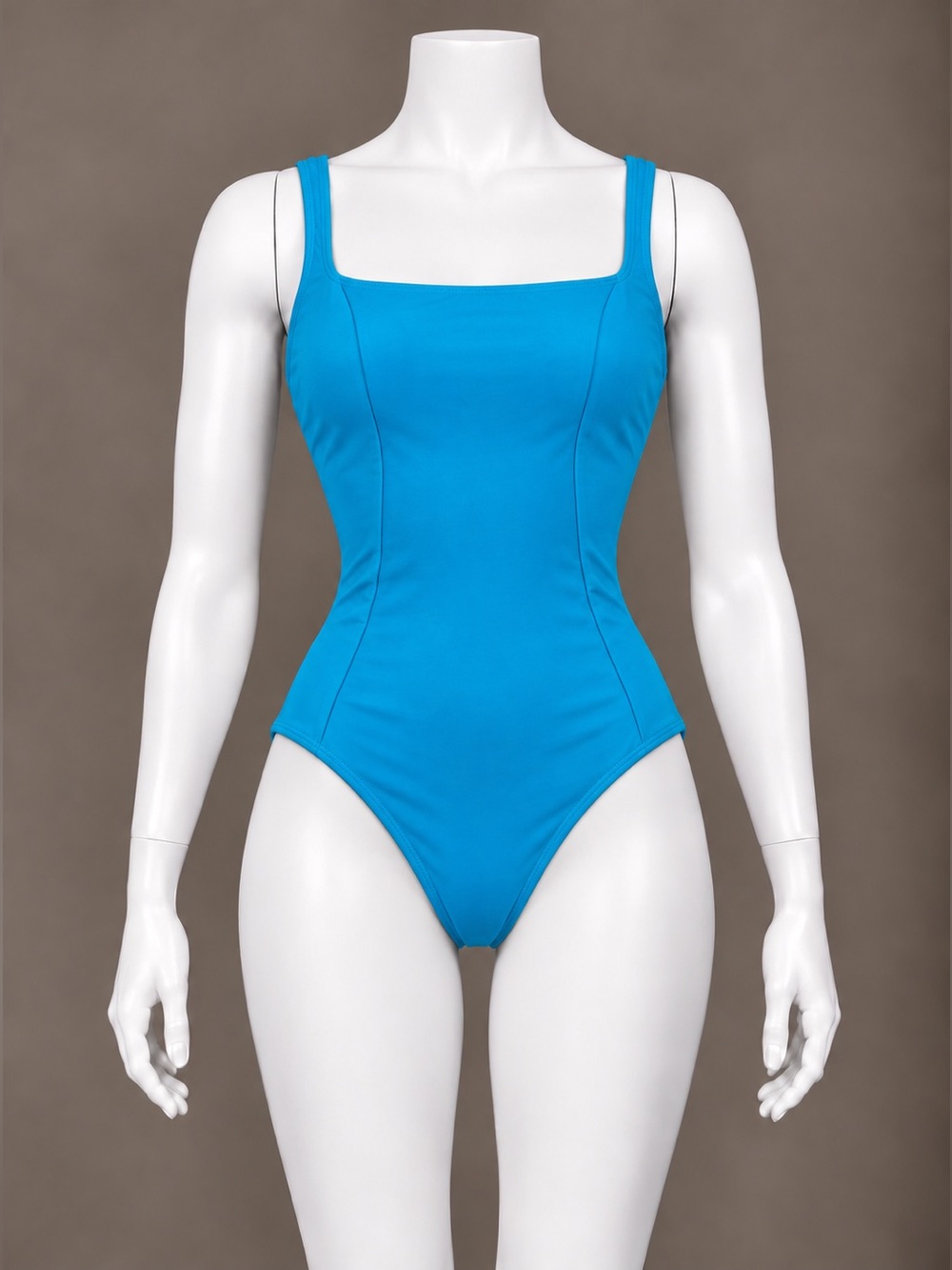 NWT TA3 Squarey Aqua Blue Corset Shaping One Piece Swimsuit M Regular/Long